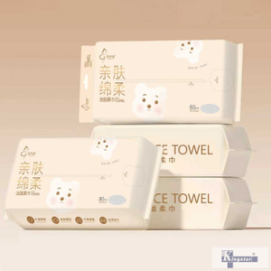 مناديل تنظيف الوجه، عدد 80، نسيج لؤلؤي، 200x180 ملم